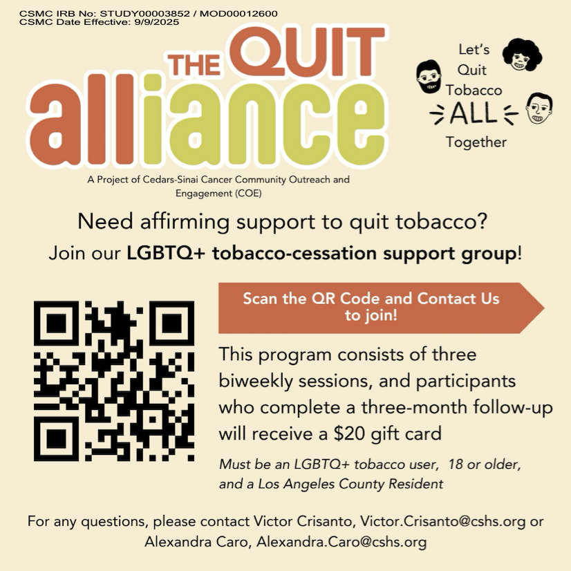 Join our LGBTQ+ tobacco-cessation support group!